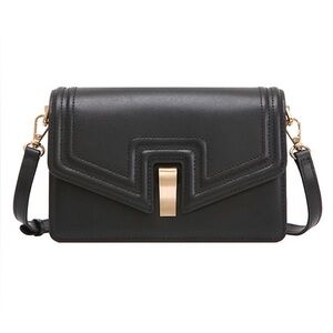 JOY GRYSON Naomi Crossbody Clutch Shoulder Bag - 3-in-1 Versatile Black Leather